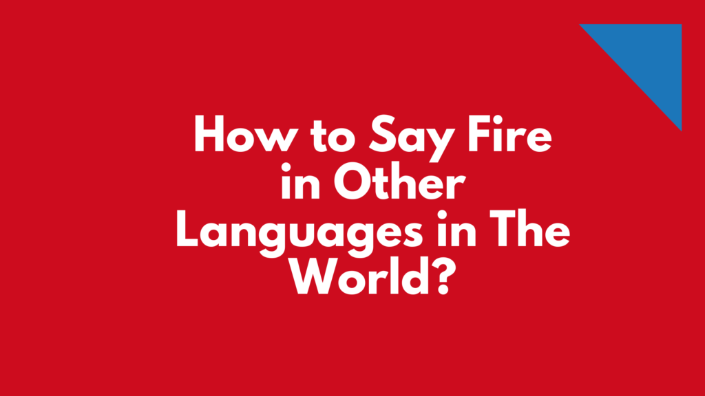 How to say fire in different languages in the world | words for fire in other languages | fire translated in other languages | fire in all languages | different ways to say fire? | How to Say fire in Many Languages
