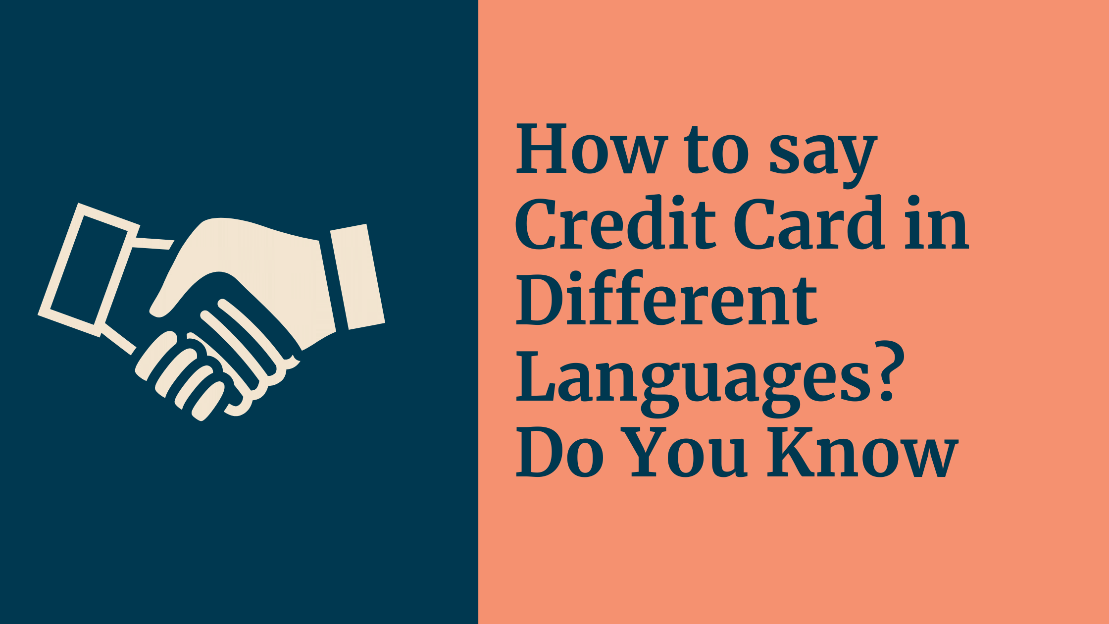 How to say credit card in different languages? do you know