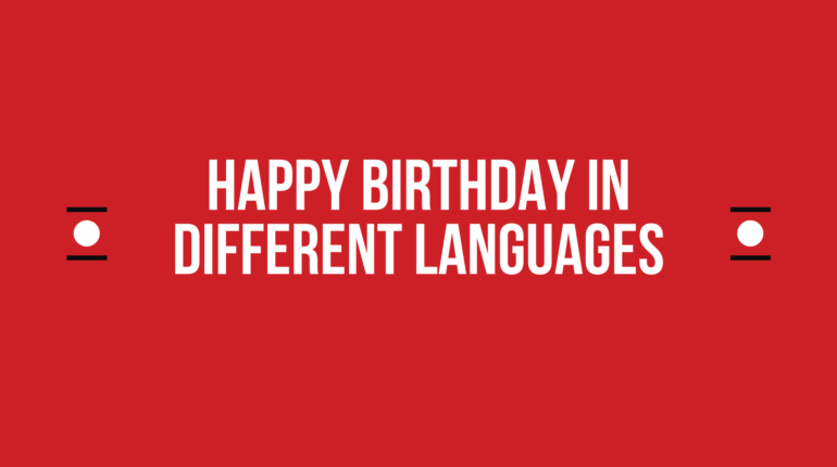 How to say happy birthday in other languages in the world?