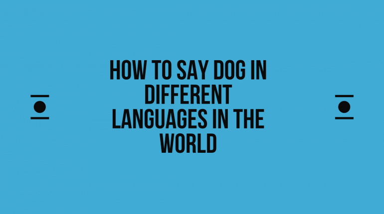 How to say dog in other languages in the world?