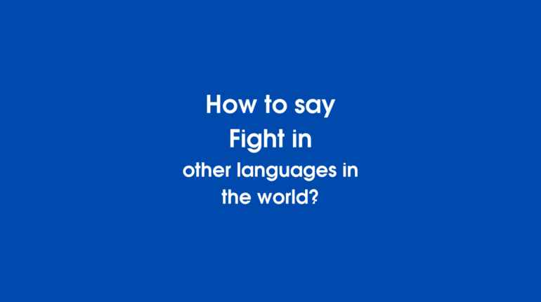How to say Fight in other languages ​​in the world?