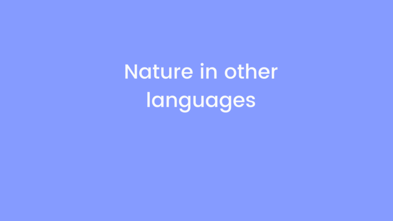 Nature in other languages